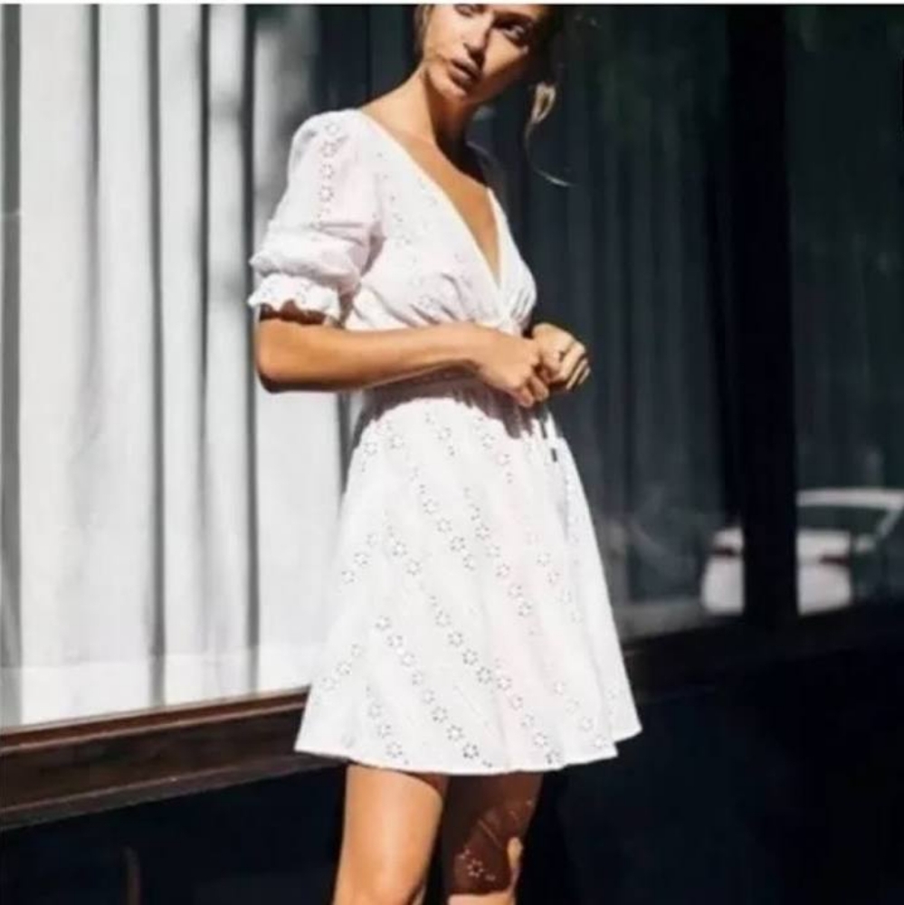 For Love And Lemons White Eyelet Dress Medium - Picture 5 of 12